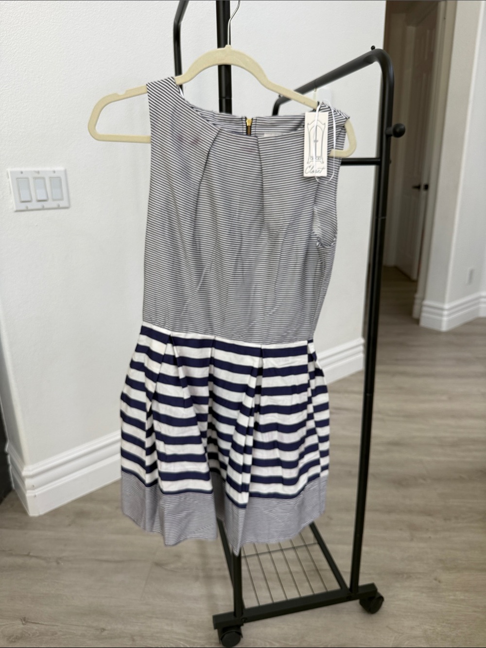 Closet, blue women’s dress
